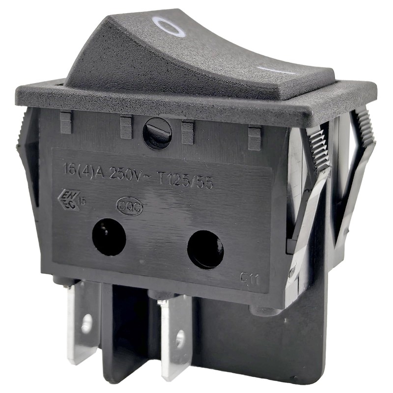 1-Pack Canal R Series Rocker Switch 16A/20A 125VAC/250VAC 4-Pin DPST