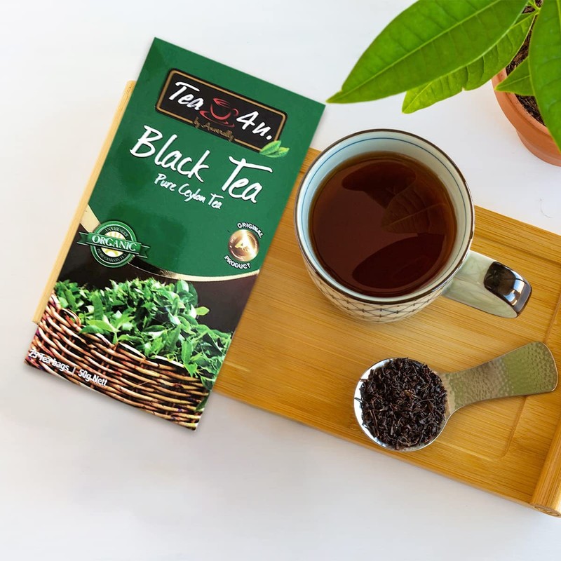 Tea4U Organic Black Ceylon TeaBags - Ideal Quality from Sri