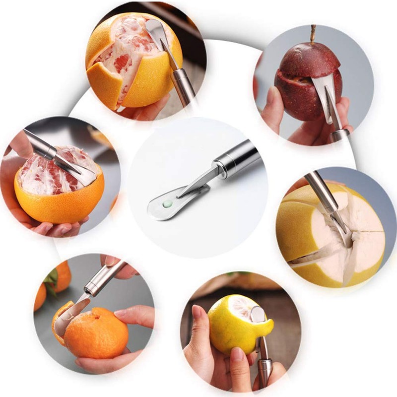 Orange Citrus Peelers Stainless Steel Slicer Cutter Peeler Remover Opener