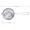 Cuisinox Fine Mesh Strainer, Stainless Steel with Handle, 3" x