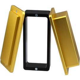 NArra Pre-press mould, 5 x 10 cm, anodised aluminium, rectangular magnetic closure mould for making rectangular bricks with 5 filter bags