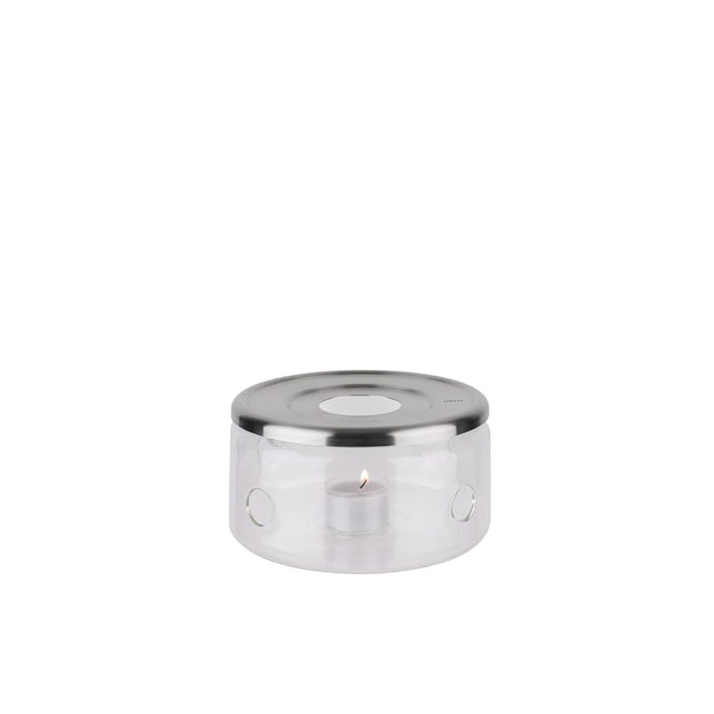 GEFU Infusa Tea Warmer with Stainless Steel Lid, Heat-resistant Borosilicate