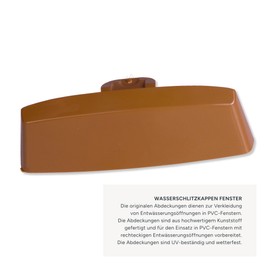 Estika Window Water Slot Caps Pack of 25, Brown 36 mm, Window Ventilation Cover, Window Ventilation, Window Hinge Cover, Window Sweat Water