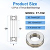 sourcing map 12pcs F7-13M Thrust Ball Bearings, 7mm x 13mm