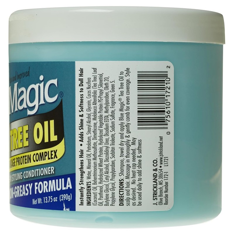 Blue Magic Tea Tree Leave-In Hair Styling Conditioner, 13.75 Ounce,