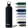 Exllena Insulated Water Bottles 1.5l with Handle Lid and Carabiner,