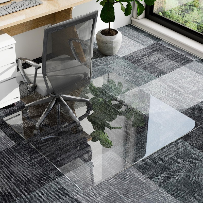 GLSLAND Irregular Tempered Glass Floor Mat - 36" x 48"