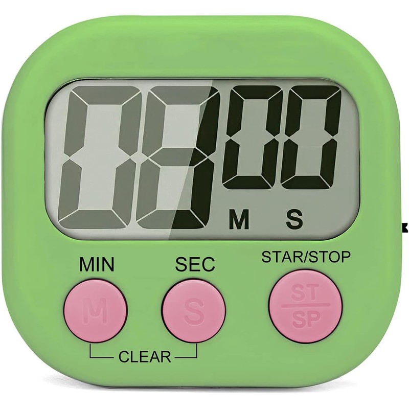 Digital Kitchen Timer with Large LCD and Magnetic Stopwatch. Portable