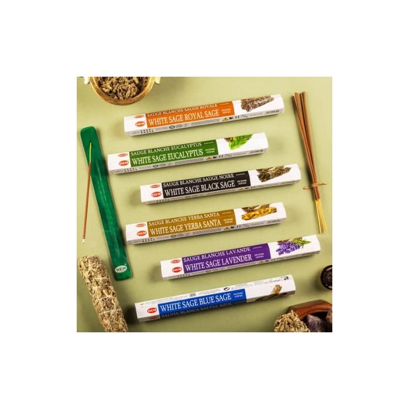 HEM Cleansing Collection - 6 White Sage Incense Mixes: Blue