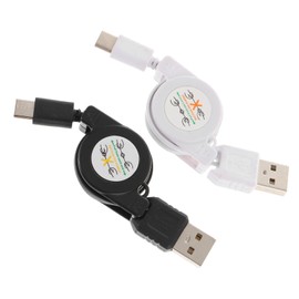 OSALADI 2pcs Type-c Charging Cables Flexible Retractable Phone Cords for and Devices for Easy Storage and Use