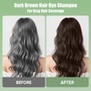 FARNDU Dark Brown Hair Dye Shampoo for Gray Hair Coverage