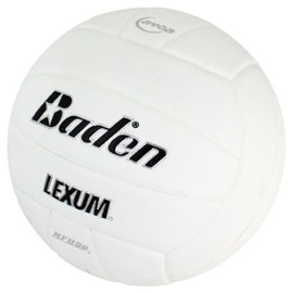 Baden | Lexum | Premium Composite Microfiber | Indoor Official High School Game Volleyball | 13U to 18U | Official Size + Weight | White | NFHS + AVCA Approved
