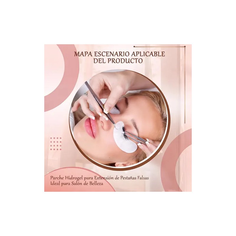 100 Parches De Hidrogel Para Ojos Extensiones De Pestañas