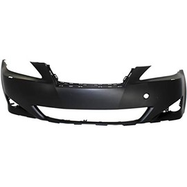 Evan-Fischer Front Bumper Cover Compatible with 2006-2008 Lexus IS250/IS350 Primed with Headlight Washer Holes