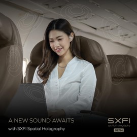 Creative Zen Air SXFI - Auriculares inalámbricos ligeros con audio Super X-Fi Spaital, cancelación activa de ruido, modo ambiente, Bluetooth 5.3, IPX5, hasta 39 horas de duración de la batería
