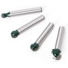 Yakamoz 4Pcs 1/4" Shank Round Nose Router Bit Core Box