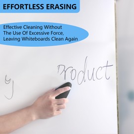 Dry Erase Eraser,Whiteboard Eraser,Magnetic Whiteboard Eraser,Magnetic Dry Erase Eraser,Blackboard Eraser Has Double-Sided Felt for Reusable Use in Classrooms,Home and Conference Rooms(Black 1Pcs)