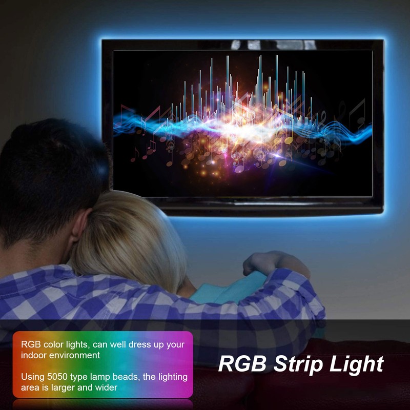 LED RGB Strip Light 5V Button Control Tape Light Color