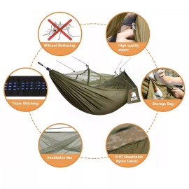 COVACURE Camping Hammock Lightweight Double Hammock Hold Up To 772lbs W/Netting!