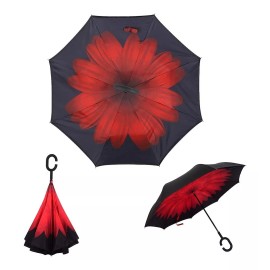 CL Paraguas Inverso Sombrilla Reversible Con Agarradera Tipo C