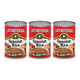 La Preferida Canned Spanish Rice - Quick & Easy, Robust Sauce of Tomatoes, Bell Pepper and Onion. Vegan, Natural ingredients, No preservatives, 15 oz (Pack of 24)