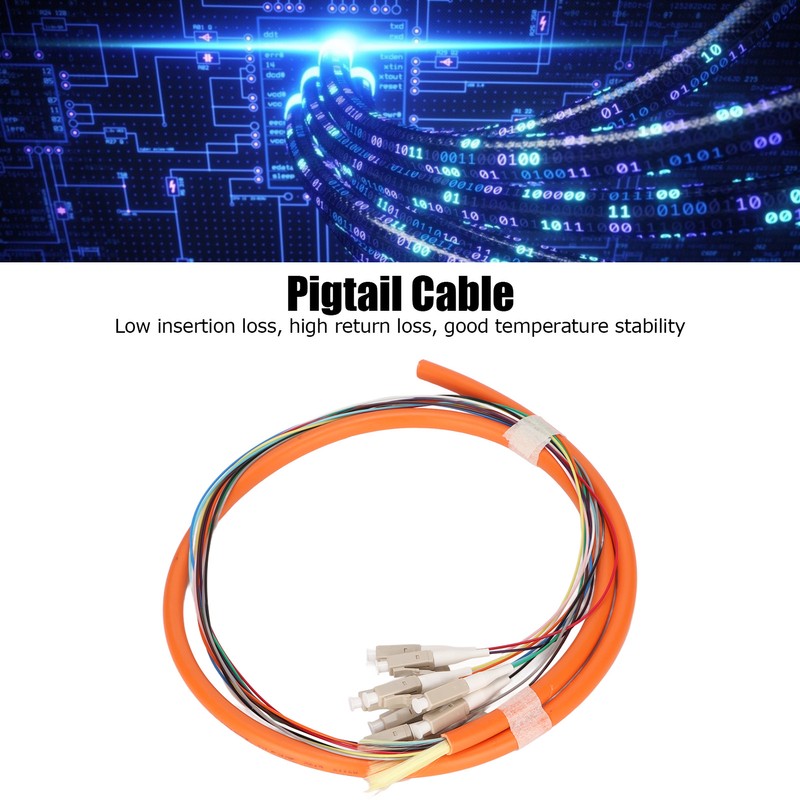 Fiber Pigtail 12 Strand Multimode Stable Fiber Pigtail Cable for