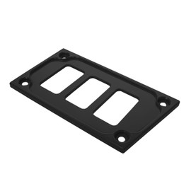 STV Motorsports Custom Aluminum Lower Left Dash Panel for Polaris RZR XP 1000 with 3 Switch Openings (no switches included) (Black)