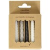 Papyrus Eco-Friendly Birthday Candles, Black & White with Patterns (12-Count)