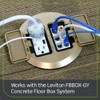 Leviton FBLEV-GY accesorio para caja de piso, gris