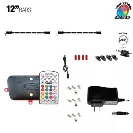 Cyron Lighting W3 Series - 2x12" IR Remote LED Multicolor RGB Accent Lighting Kit, Music Mod...