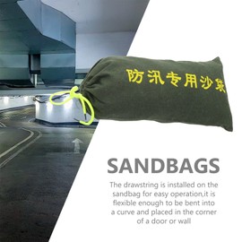 Tofficu 3pcs Flood Barriers for Doors Wear-Resistant Canvas Sandbags for Flooding Water Barrier for Home Garage Emergency Use Easy Operation with Drawstring