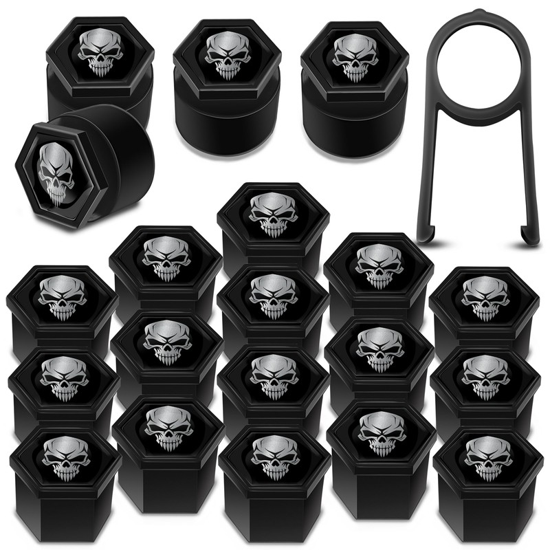 Biomar Labs 16pcs Wheel Nut Covers 4 pcs Locking Bolt