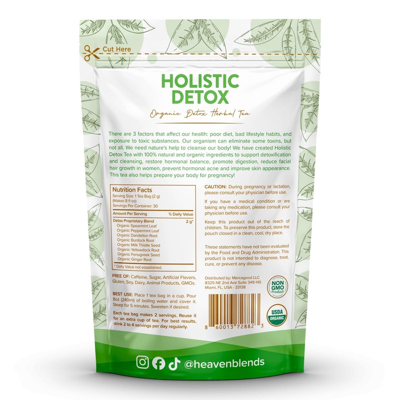 Heaven Blends Organic Holistic Detox Tea – holistic cleanse blend