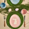 Bico Pastel Color Bunny Stoneware Salad Plates Set, Microwave &