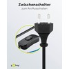 Goobay Euro Kabel mit Schalter 1,5 m Schwarz