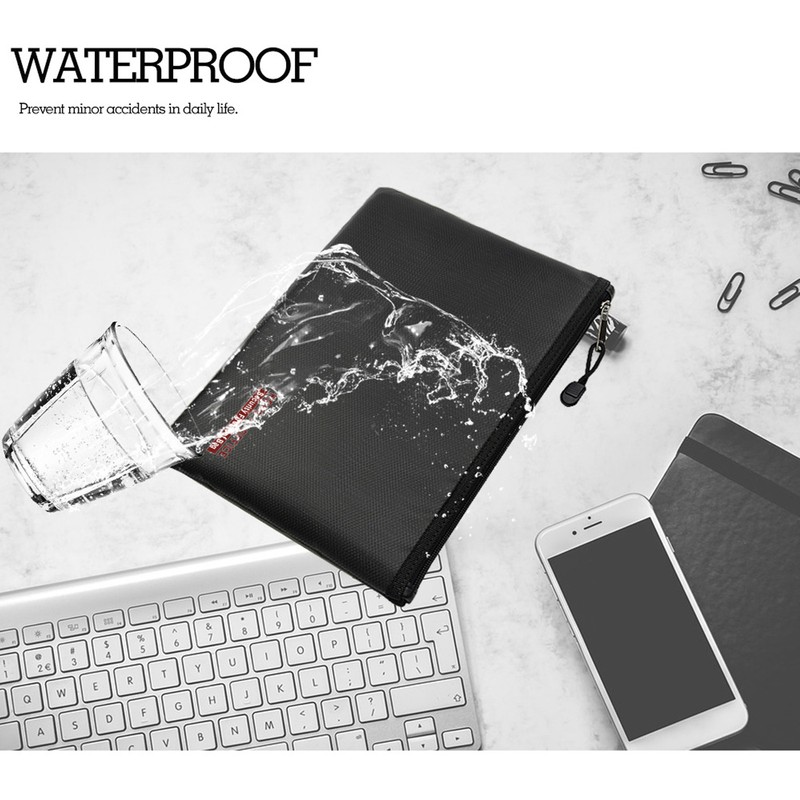 Fireproof Document Bag Portable Waterproof 800℃ High Temperature Resistant Zipper