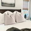 ZWJD Beige Cushion Cover 40 x 40 cm, Set of