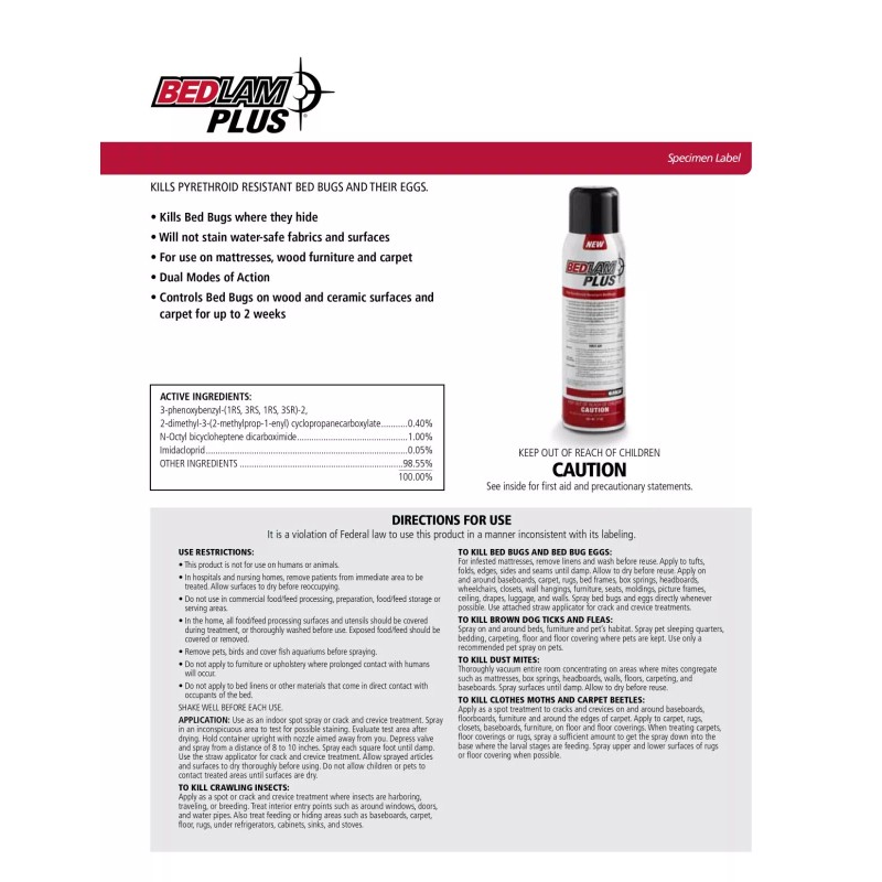 MGK Bedlam Plus Bedbug Insecticide - 17 Oz. Can (plus