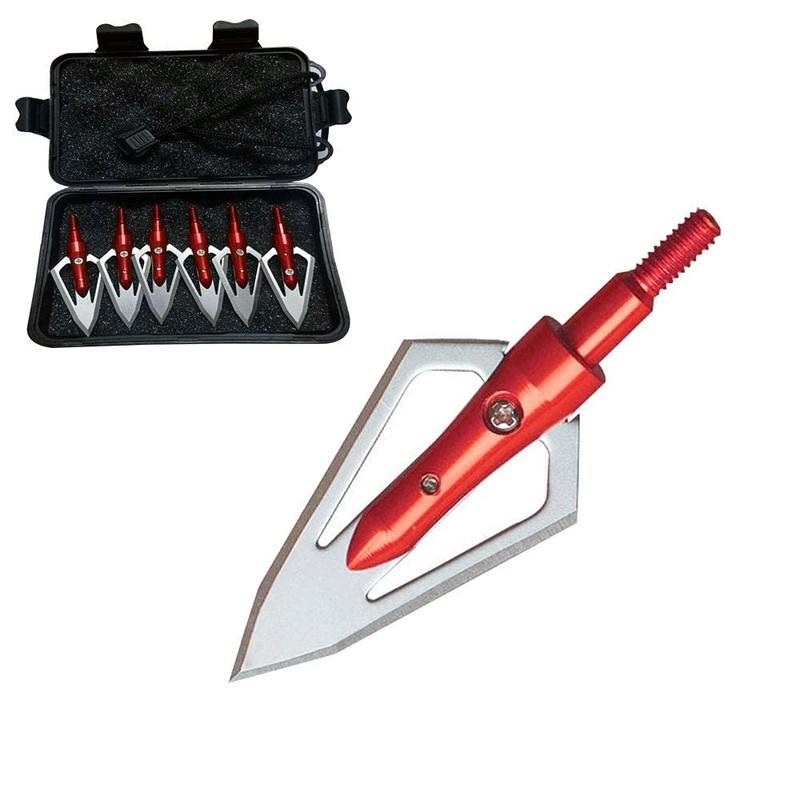 EOOENOON Hunting Broadheads 100 Grain, Archery Broadheads Screw-in Arrow Heads
