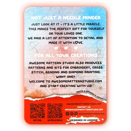 Awesome Pattern Studio Needle Minder Set – London Magnetic Needle Minder + 2 Needle Threaders. Enamel Pin for Cross Stitch, Embroidery and Craft