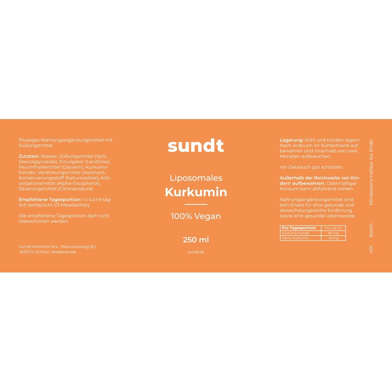 Curcumin Liposomal Liquid 250 ml Liquid Daily Dose 200 mg