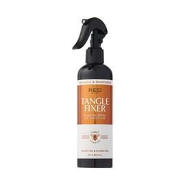 Red by Kiss Tangle Fixer with Honey & Keratin, Sulfate-Free Intensive Detangling Leave-in Spray for Shine & Frizz Protection, Mango & Peach Scent