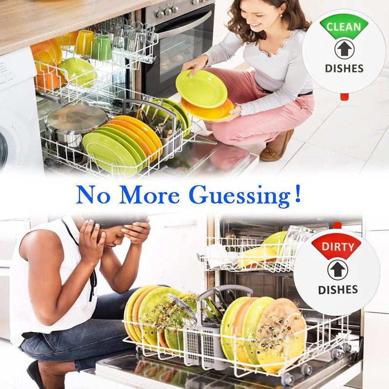 VCRANONR Dishwasher Magnet Clean Dirty Sign Double Sided Strong Kitchen