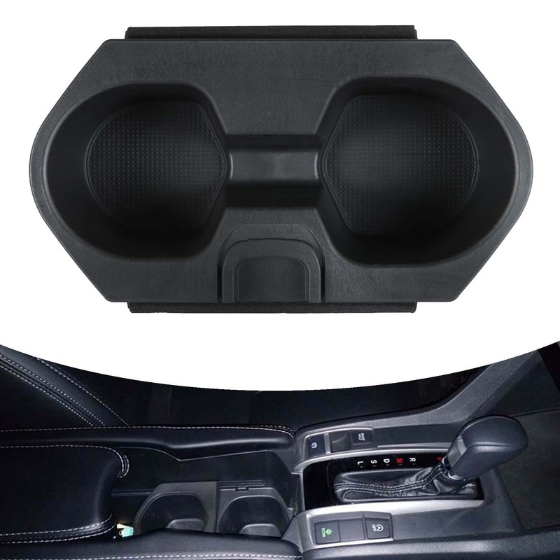 munirater Black Console Cup Holder Insert Center Drink Bottle Holder