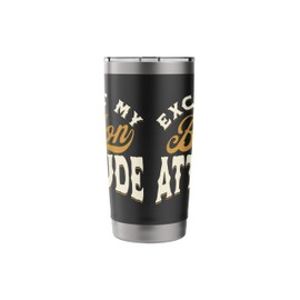 Excuse My Boston Attitude Thank You For Men Women Vintage Stainless Steel Insulated Tumbler