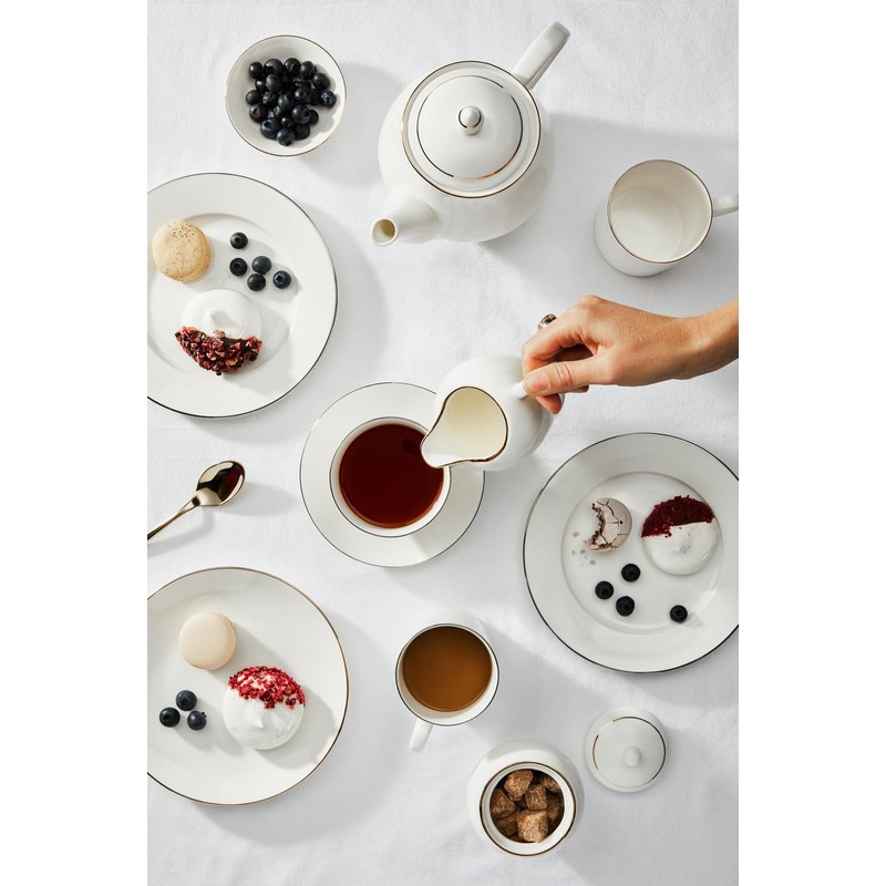 Maxwell & Williams White Platinum Rim Side Plate 19cm Platinum