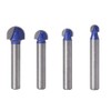 Gasea 4pcs 1/4 Inch Shank Cove Core Box Router Bit