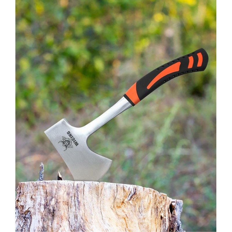 WICING 13.8" Hatchet, Camping Axe 1065 High Manganese Steel &