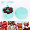 tieedhfu Easy Squeeze Cherry Pitter Tool with Juice Containers for