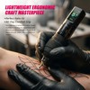 Tattoo Kit: Cordless Tattoo Gun with Adjustable Stroke, 38mm Grip